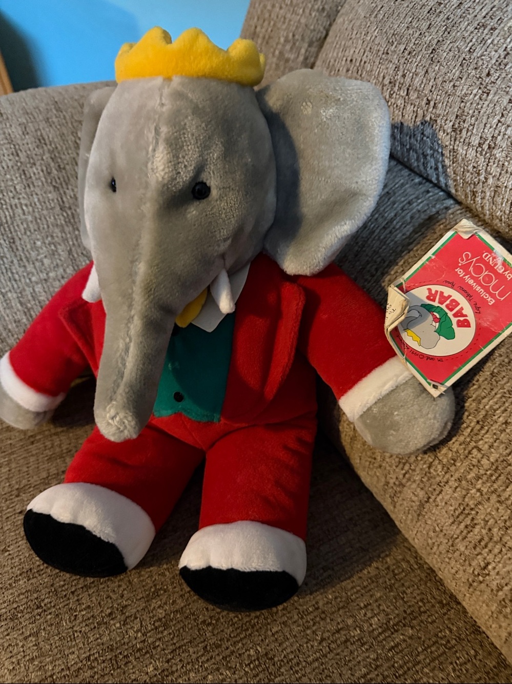 Vintage BABAR the Elephant by Gund for Macy’s plush toy
